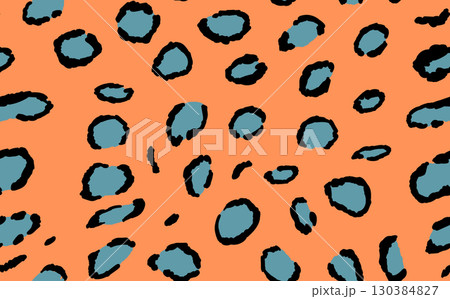 Abstract modern leopard seamless pattern. Animals trendy background. Color decorative vector stock illustration for print, card, postcard, fabric, textile. Modern ornament of stylized skin Abstract modern leopard seamless pattern. Animals trendy background. Color decorative vector stock illustration for print, card, postcard, fabric, textile. Modern ornament of stylized skin 130384827