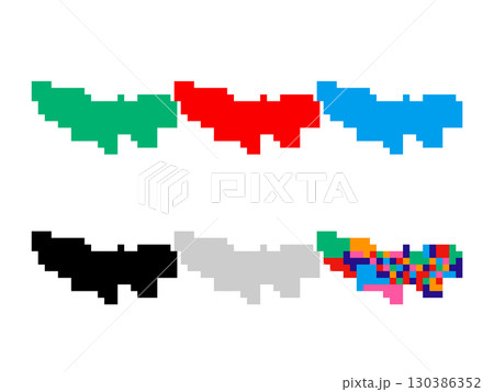ドット絵の地図＿東京都＿角ドット-03 130386352