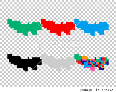 ドット絵の地図＿東京都＿角ドット-03 130386352