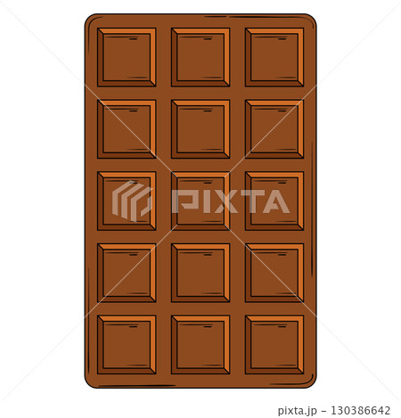 Classic chocolate bar. Vector Classic chocolate bar. Vector 130386642