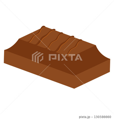 Chocolate candy bar shape. Vector Chocolate candy bar shape. Vector 130386660