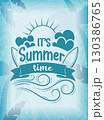 Its summer time poster with waves and surfboards Vector 130386765
