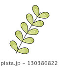 Isolated colored leaf sketch icon Vector 130386822
