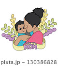 Cute mother character with her son Mother day Vector 130386828