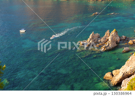 Coastal view in Paleokastritsa Corfu Greece 130386964