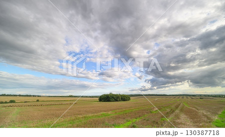 An Expansive Agricultural Landscape With Bountiful Fields Under a Dramatic Cloudy Sky An Expansive Agricultural Landscape With Bountiful Fields Under a Dramatic Cloudy Sky 130387718