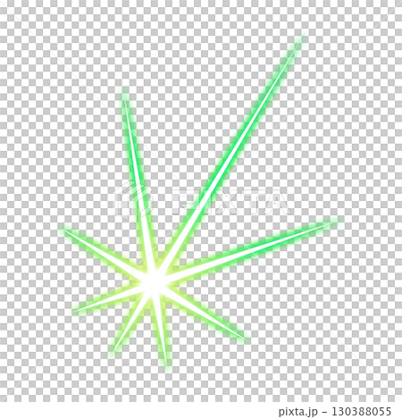 Sparkling green star effect 130388055