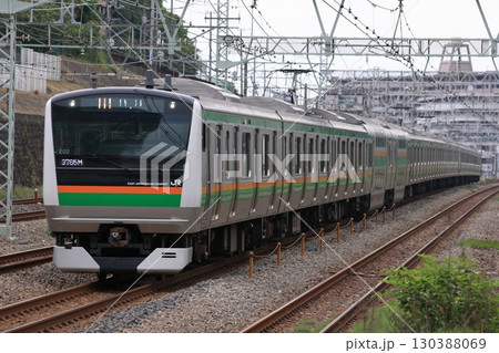 長大編成で東海道本線を疾走するE231系電車_2010/5/30撮影 130388069
