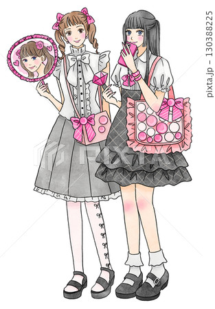 推し活をする女性二人のイラスト 推し活をする女性二人のイラスト 130388225