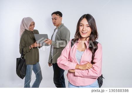 Group of Young Professionals Engaging in Collaboration and Communication 130388386