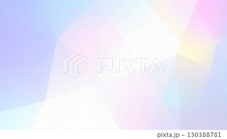 パステルカラーの抽象幾何背景｜春色グラデーションデザイン 130388781