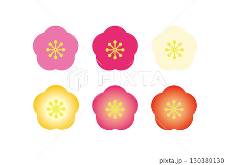 かわいい梅の花のアソート 130389130