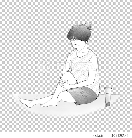 Women who massage their feet Women who massage their feet 130389286