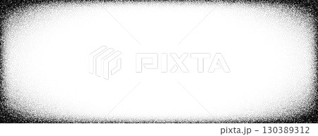 Black stippled vignette effect background. Round fading stipple gradient border wallpaper. Radial dotted grit frame backdrop for photo template, poster template, banner. Vector vanishing grain cadre Black stippled vignette effect background. Round fading stipple gradient border wallpaper. Radial dotted grit frame backdrop for photo template, poster template, banner. Vector vanishing grain cadre 130389312