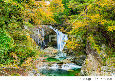 山形 紅葉の関山大滝 130389406