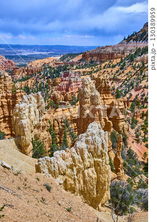 Bryce Canyon National Park Hoodoo Formations and Pine Trees Utah Landscape Bryce Canyon National Park Hoodoo Formations and Pine Trees Utah Landscape 130389959