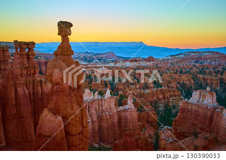 Thor's Hammer Hoodoo at Sunrise Bryce Canyon National Park Utah Scenic Panorama 130390033