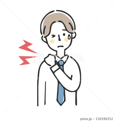 肩の痛み　ビジネスマン 130390352