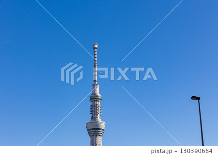 北十間川付近から見る東京スカイツリー 北十間川付近から見る東京スカイツリー 130390684