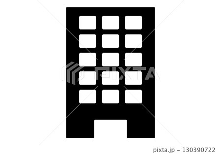 シンプルなホテル、ビルのアイコン 130390722