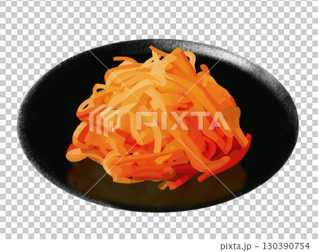 Carrot Namul (black plate) without sesame seeds 130390754
