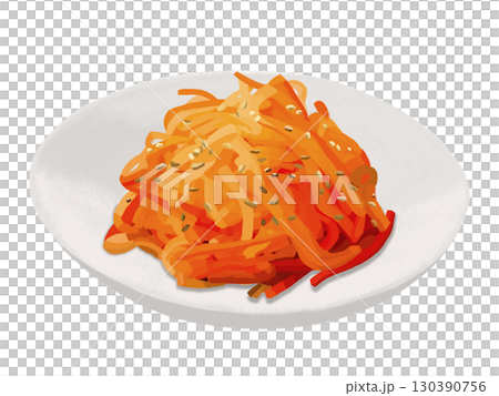 にんじんのナムル（白皿）胡麻付き 130390756