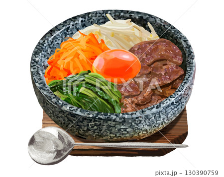 石焼ビビンバ(鍋敷き、スプーン付き) 石焼ビビンバ(鍋敷き、スプーン付き) 130390759