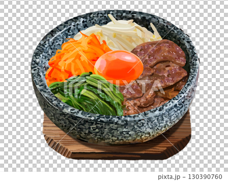 Stone-grilled bibimbap (with trivet) 130390760