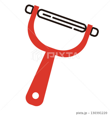赤いピーラーのイラスト素材 130391220
