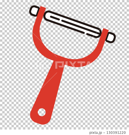 赤いピーラーのイラスト素材 130391220