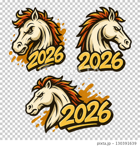 2026 Year of the Horse Illustration Design - Horse Character Material Collection - Cartoon Style - Logo Style - A Generation 2026 Year of the Horse Illustration Design - Horse Character Material Collection - Cartoon Style - Logo Style - A Generation 130391639