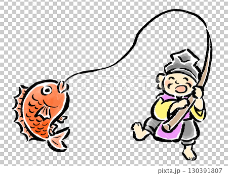 可以捕捉鯛魚的惠比壽天 130391807
