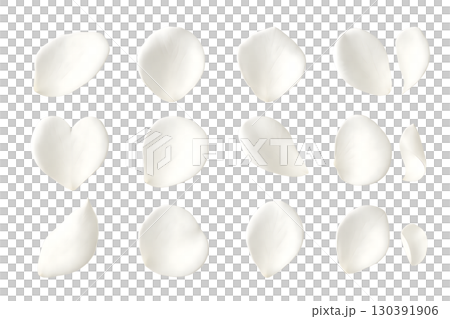 白玫瑰花瓣套裝 130391906