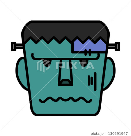 怖がるフランケンシュタインのイラスト 怖がるフランケンシュタインのイラスト 130391947