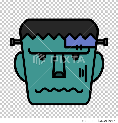 怖がるフランケンシュタインのイラスト 怖がるフランケンシュタインのイラスト 130391947