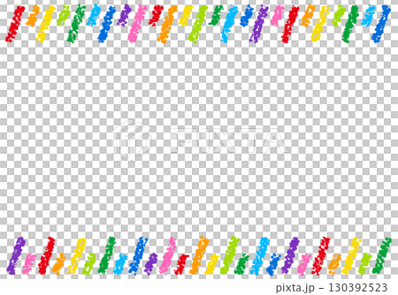 Hand-drawn crayon material background frame 130392523