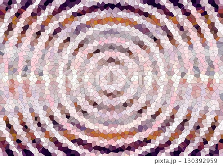 Abstract Concentric Rings in a Digital Mosaic Pattern 130392959