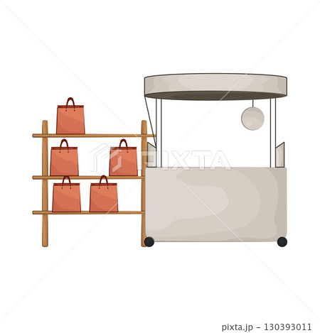 Illustration of Market Stall 130393011