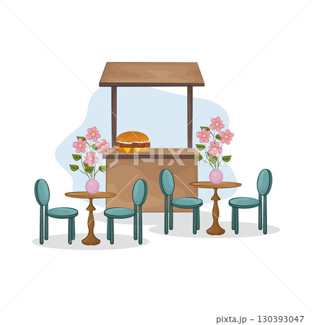 Illustration of Market Stall 130393047