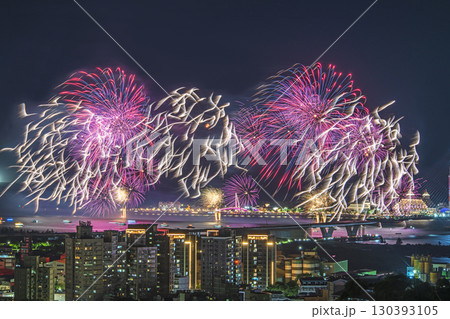 Summer ight fireworks spectacle 130393105