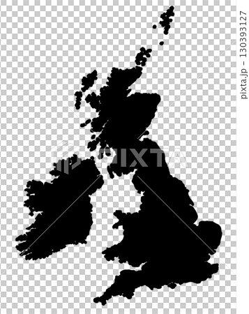 イギリスの地図(シルエット) イギリスの地図(シルエット) 130393127