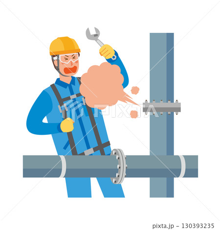 配管からの蒸気やガスの噴出事故 配管からの蒸気やガスの噴出事故 130393235