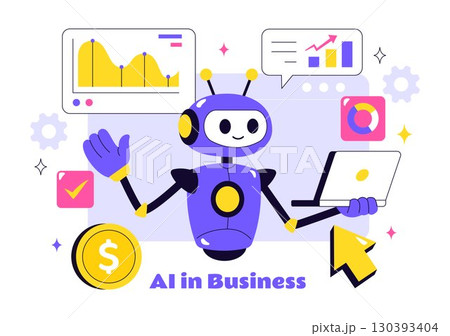 Artificial Intelligence in Business Vector Illustration Featuring Digital Brain Technology and Engineering Concept with Programmer, Data, and Systems Artificial Intelligence in Business Vector Illustration Featuring Digital Brain Technology and Engineering Concept with Programmer, Data, and Systems 130393404