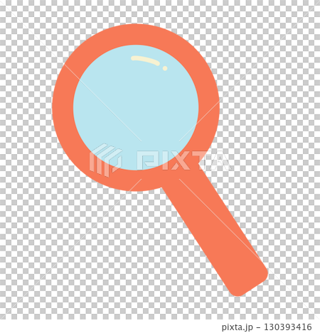 Simple magnifying glass illustration, magnifying glass, search, search icon illustration 130393416