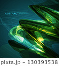 energy lines, glowing waves in the dark 130393538