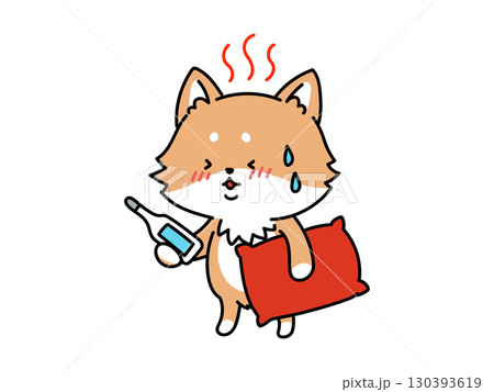 熱が出た!しんどい柴犬さん 熱が出た!しんどい柴犬さん 130393619