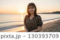 夏の浜辺の可憐な日本の美女 130393709