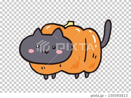 萬聖節南瓜貓（黑色） 130393813