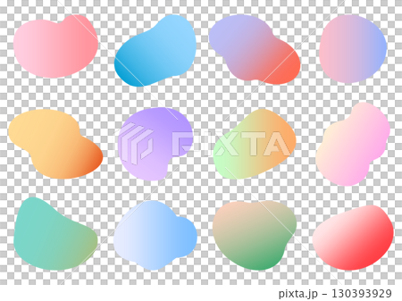Pastel gradient fluid shapes 130393929