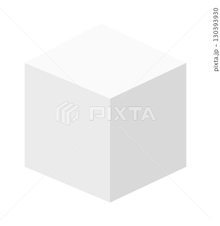 白い箱のイラスト　ベクター 130393930